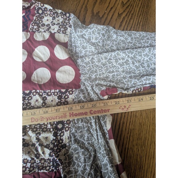 Patchwork Long Sleeve Tunic Top - Picture 7 of 8